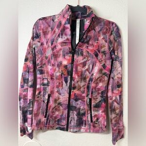 lululemon athletica Pink & Purple Abstract Zip-Up Bomber Jacket